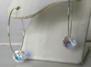 "Light 🎓as a Feather" Crystal Hoops